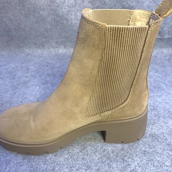 Steve Madden Chelsea Pull On Ankle Boot In Suede Camel, Women’s Size 7.5 - Picture 10 of 10